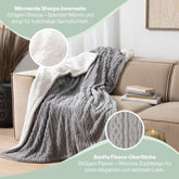 KUSCHELDECKE mit Zopfstrick - Optik - 