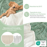 KUSCHELDECKE mit Zopfstrick - Optik - 