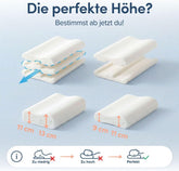 MEMORY FOAM KISSEN - Orthopädisches Nackenstützkissen, Höhenverstellbar-