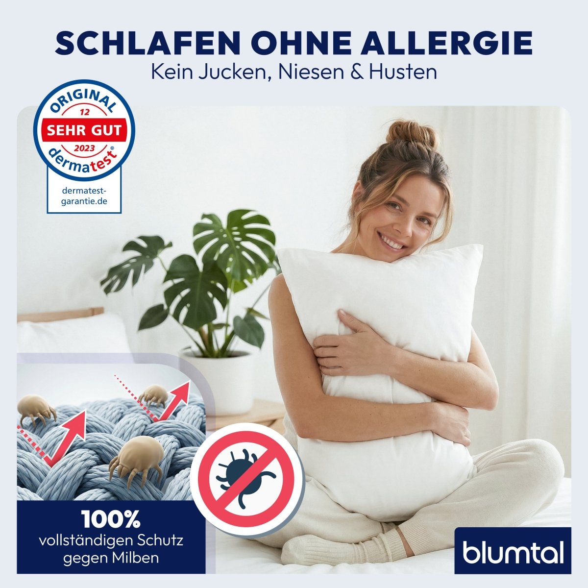 MILBENBEZUG FÜR KISSEN - Dermatest geprüft-