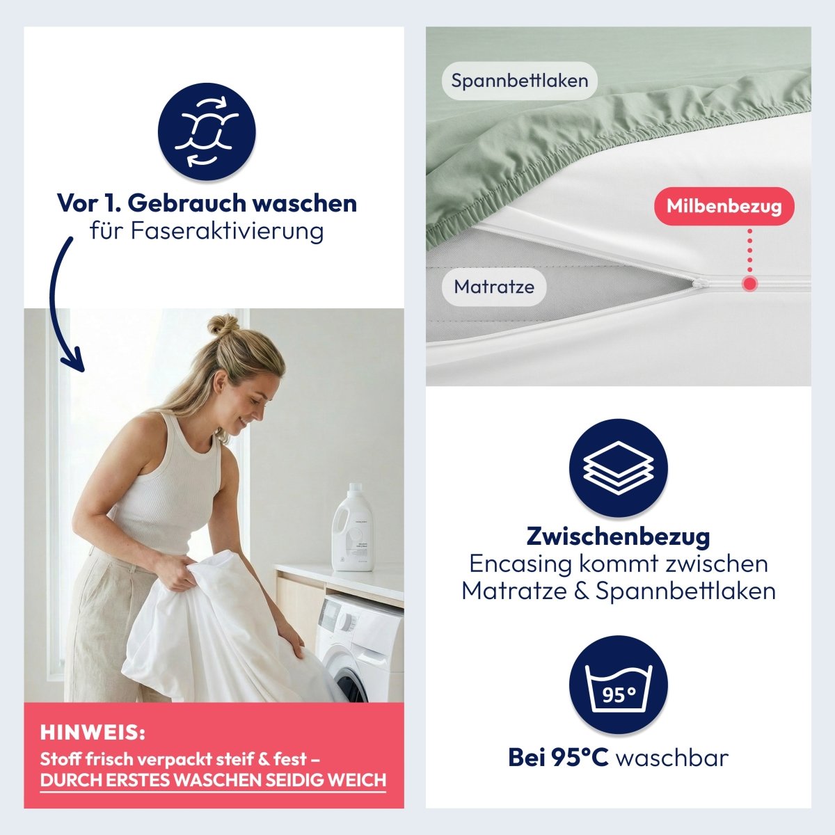MILBENBEZUG HINDA - Dermatest Geprüfte Evolon-Qualität-