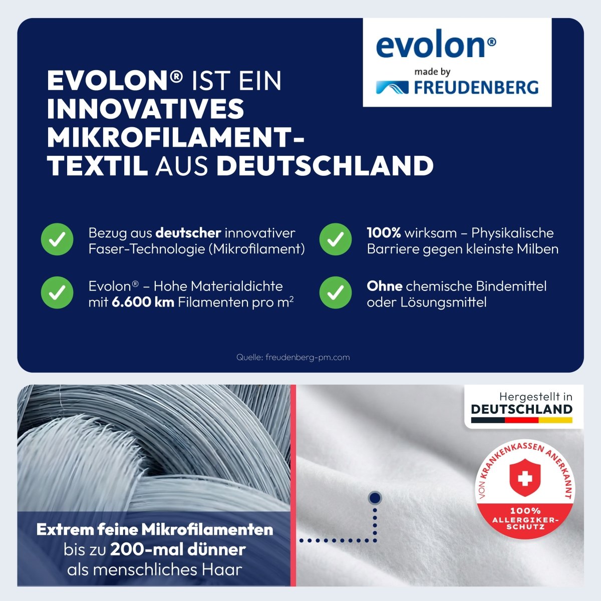 MILBENBEZUG HINDA - Dermatest Geprüfte Evolon-Qualität-