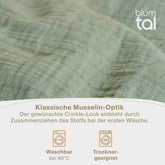 Musselin BETTWÄSCHE Vili aus Baumwolle, Oeko - Tex Zertifiziert - 