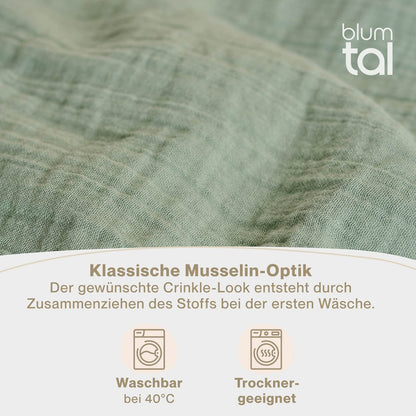Musselin BETTWÄSCHE Vili aus Baumwolle, Oeko - Tex Zertifiziert - 