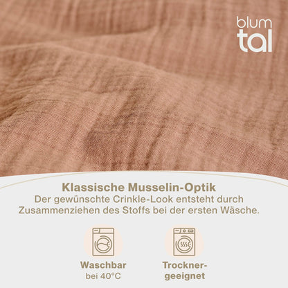 Musselin BETTWÄSCHE Vili aus Baumwolle, Oeko - Tex Zertifiziert - 
