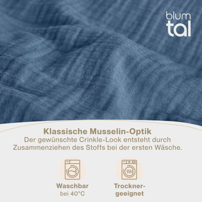 Musselin BETTWÄSCHE Vili aus Baumwolle, Oeko - Tex Zertifiziert - 