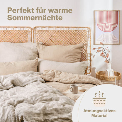 Musselin BETTWÄSCHE Vili aus Baumwolle, Oeko - Tex Zertifiziert - 