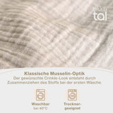 Musselin BETTWÄSCHE Vili aus Baumwolle, Oeko - Tex Zertifiziert - 