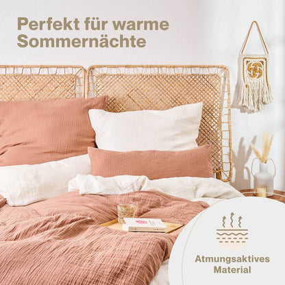 Musselin BETTWÄSCHE Vili aus Baumwolle, Oeko - Tex Zertifiziert - 
