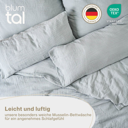 Musselin BETTWÄSCHE Vili aus Baumwolle, Oeko - Tex Zertifiziert - 