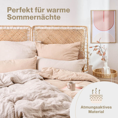 Musselin BETTWÄSCHE Vili aus Baumwolle, Oeko - Tex Zertifiziert - 