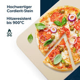 PIZZASTEIN aus Cordierit - Stein - 38x30 bis 900 C° - 