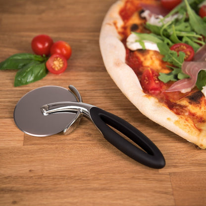 PIZZASTEIN für Gasgrill &amp; Backofen - inklusive Pizzaschieber &amp; Pizzaschneider - 