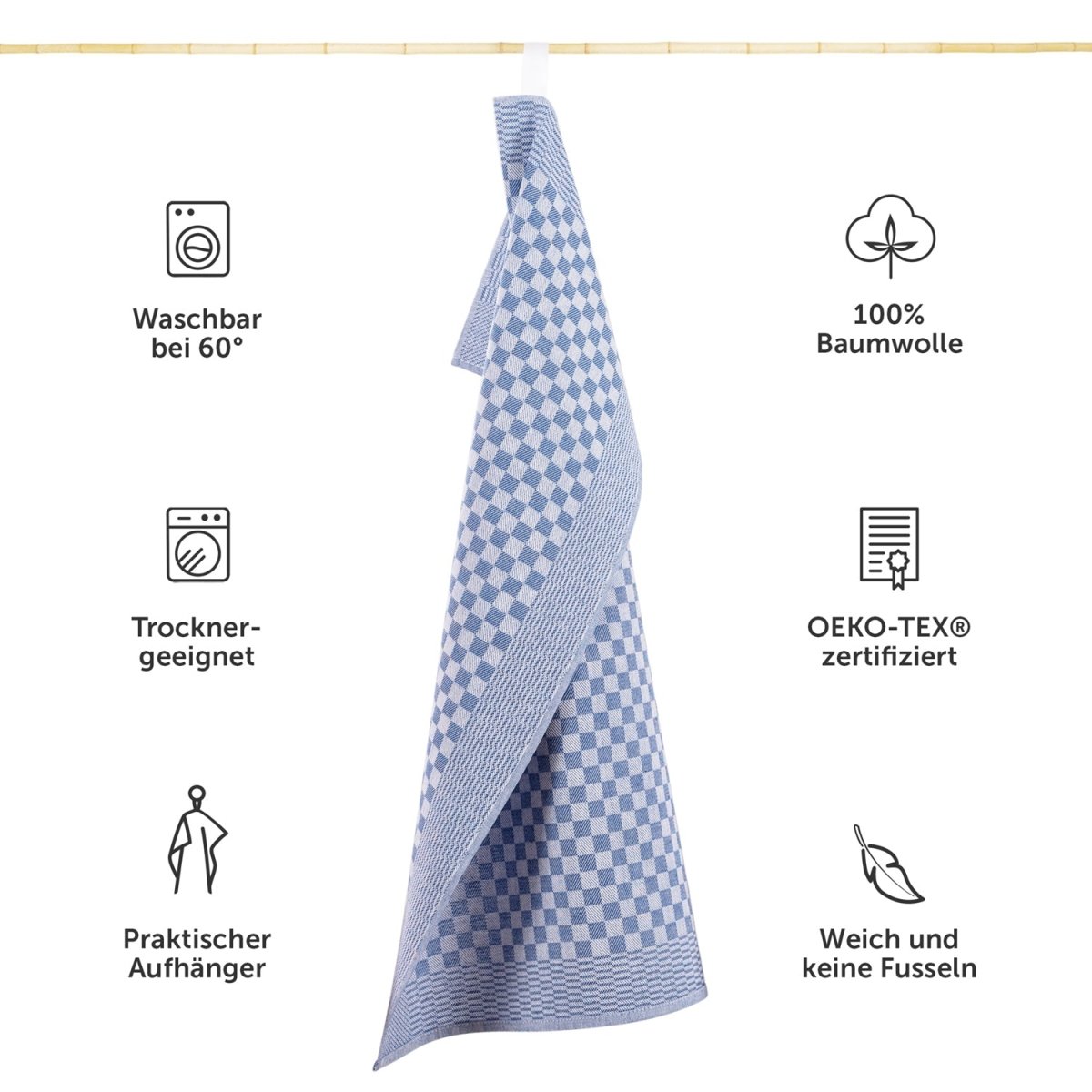 Premium GESCHIRRTÜCHER Set Markus, 50x70cm, Oekotex Zertifiziert - 