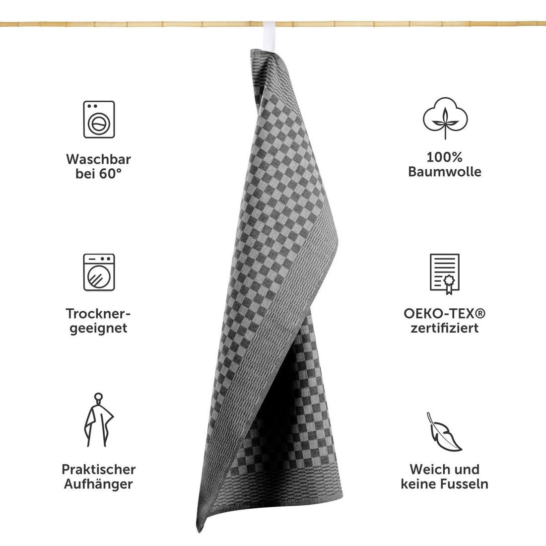 Premium GESCHIRRTÜCHER Set Markus, 50x70cm, Oekotex Zertifiziert - 