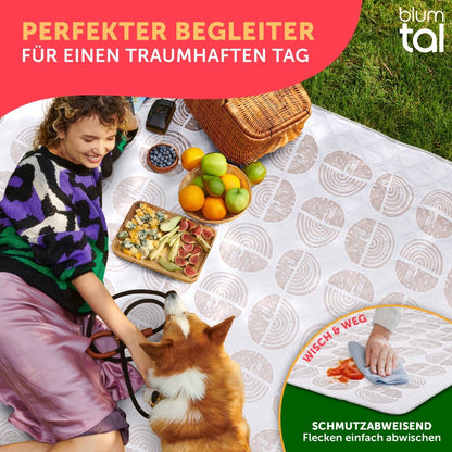 PREMIUM PICKNICKDECKE Wasserabweisend - leicht Waschbar - 