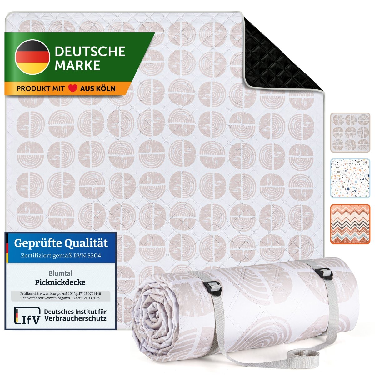 PREMIUM PICKNICKDECKE Wasserabweisend - leicht Waschbar - 