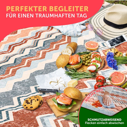 PREMIUM PICKNICKDECKE Wasserabweisend - leicht Waschbar - 