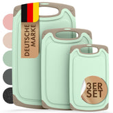 SCHNEIDEBRETT aus Kunststoff mit Saftrillen + Set & Farben - 