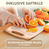 SCHNEIDEBRETT aus Kunststoff mit Saftrillen + Set & Farben - 