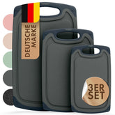 SCHNEIDEBRETT aus Kunststoff mit Saftrillen + Set & Farben - 