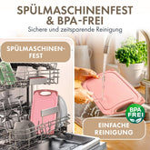 SCHNEIDEBRETT aus Kunststoff mit Saftrillen + Set & Farben - 