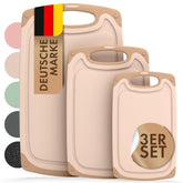 SCHNEIDEBRETT aus Kunststoff mit Saftrillen + Set & Farben - 