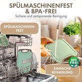 SCHNEIDEBRETT aus Kunststoff mit Saftrillen + Set & Farben - 