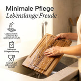 SCHNEIDEBRETT HOLZ Thrud - Massives Akazienholz 3er Set - 