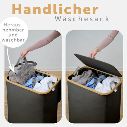 WÄSCHEKORB mit herausnehmbaren Wäschesack