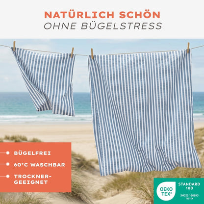 Seersucker BETTWÄSCHE Mani aus 50% Baumwolle &amp; 50% Viskose - Oeko - Tex zertifiziert - 