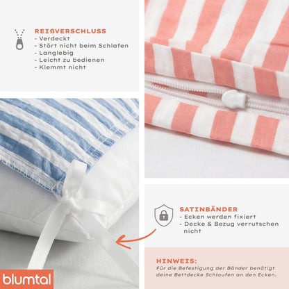 Seersucker BETTWÄSCHE Mani aus 50% Baumwolle &amp; 50% Viskose - Oeko - Tex zertifiziert - 