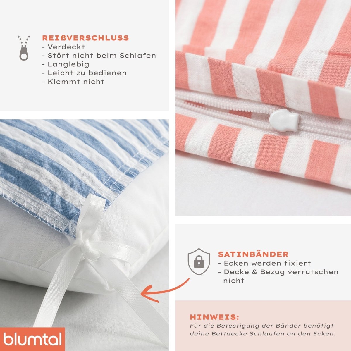 Seersucker BETTWÄSCHE Mani aus 50% Baumwolle &amp; 50% Viskose - Oeko - Tex zertifiziert - 
