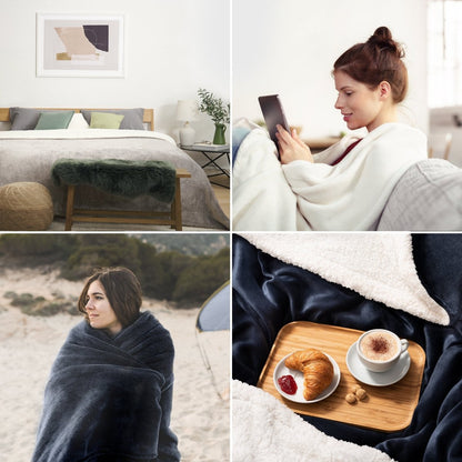 SHERPA KUSCHELDECKE, Oeko - Tex Zertifiziert - 