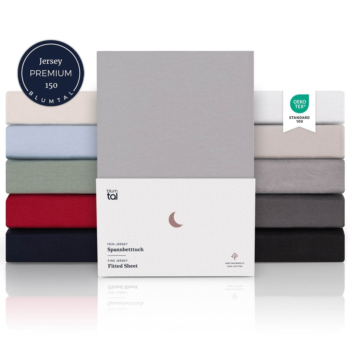 SPANNBETTLAKEN Leander - Premium aus Baumwolle, Oekotex Zertifiziert - 