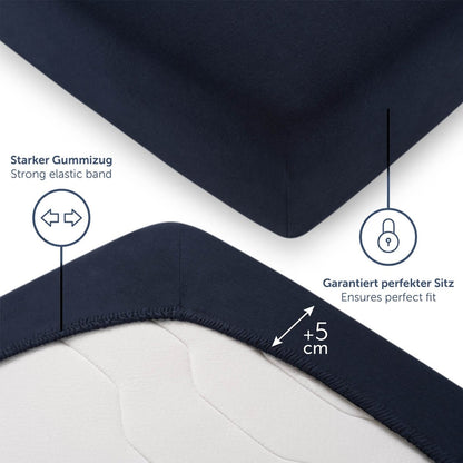 SPANNBETTLAKEN Leander - Premium aus Baumwolle, Oekotex Zertifiziert - 