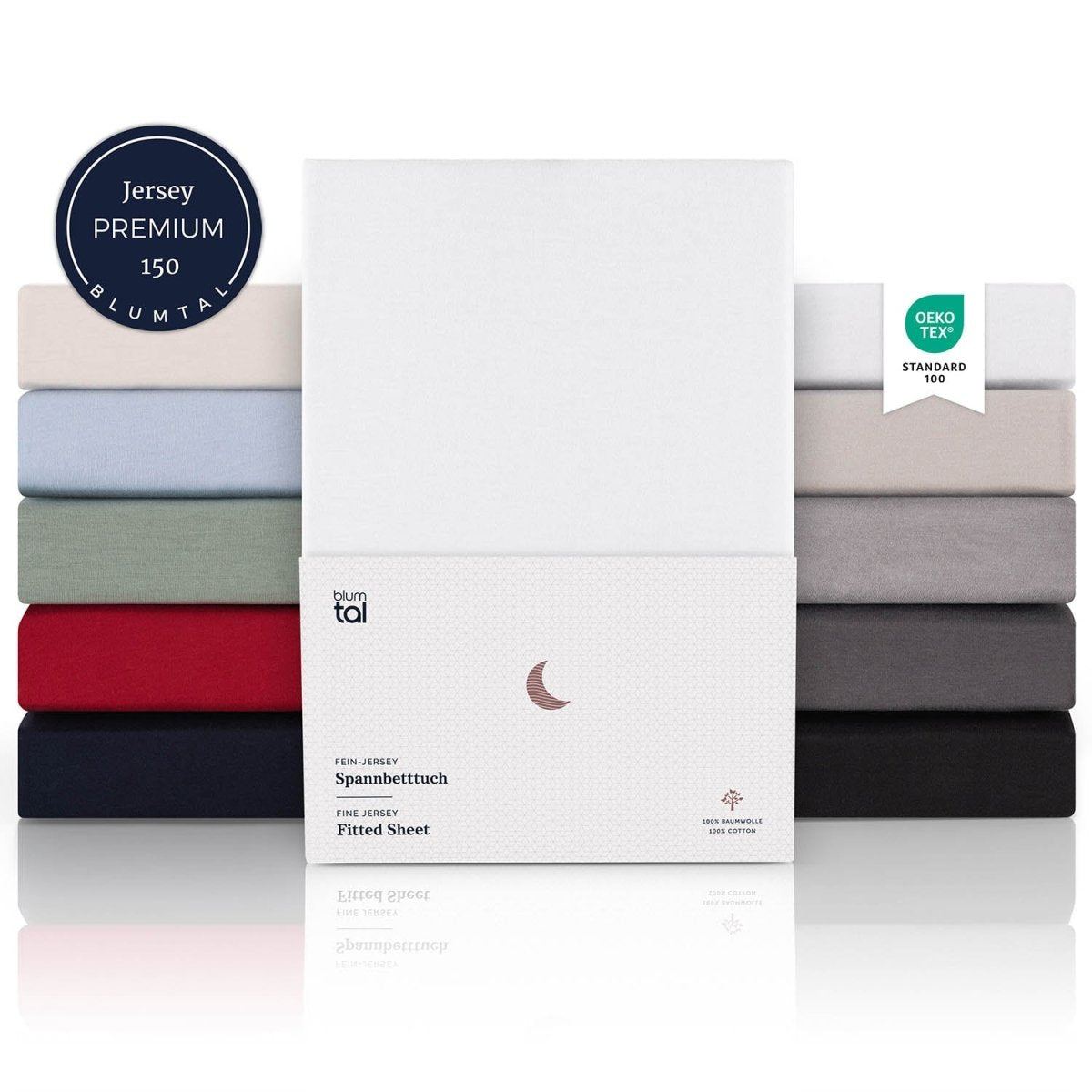 SPANNBETTLAKEN Leander - Premium aus Baumwolle, Oekotex Zertifiziert - 