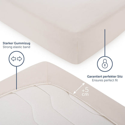 SPANNBETTLAKEN Leander - Premium aus Baumwolle, Oekotex Zertifiziert - 