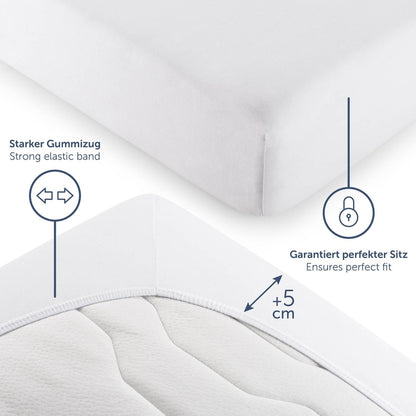 SPANNBETTLAKEN Leander - Premium aus Baumwolle, Oekotex Zertifiziert - 