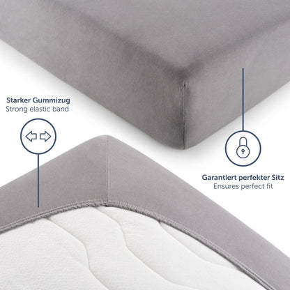 SPANNBETTLAKEN Molly - Basic aus Baumwolle, Oeko - TEX Zertifiziert - 