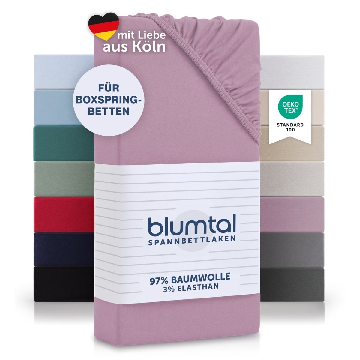 SPANNBETTLAKEN Molly - Basic aus Baumwolle, Oeko - TEX Zertifiziert - 