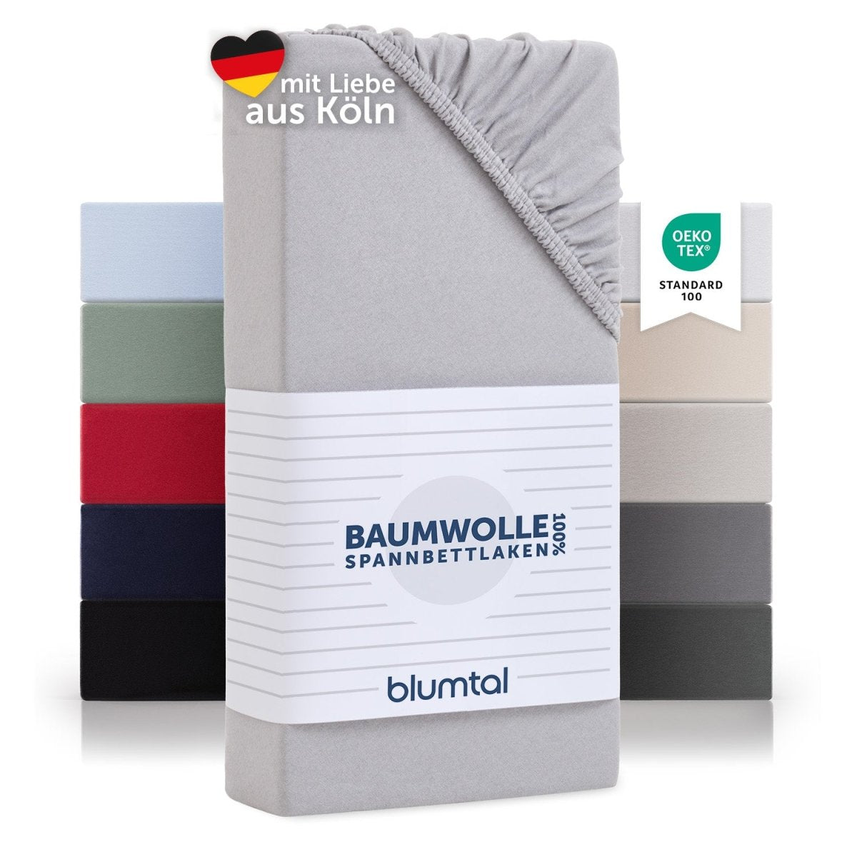 SPANNBETTLAKEN Molly - Basic aus Baumwolle, Oeko - TEX Zertifiziert - 