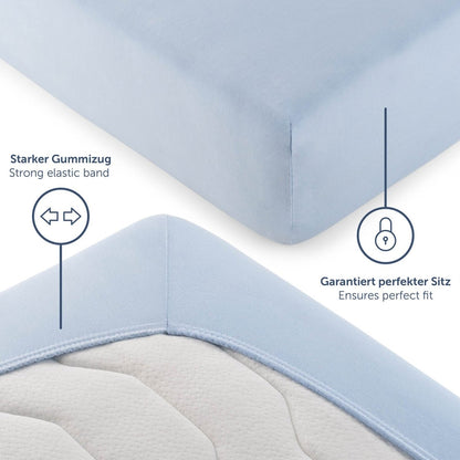 SPANNBETTLAKEN Molly - Basic aus Baumwolle, Oeko - TEX Zertifiziert - 