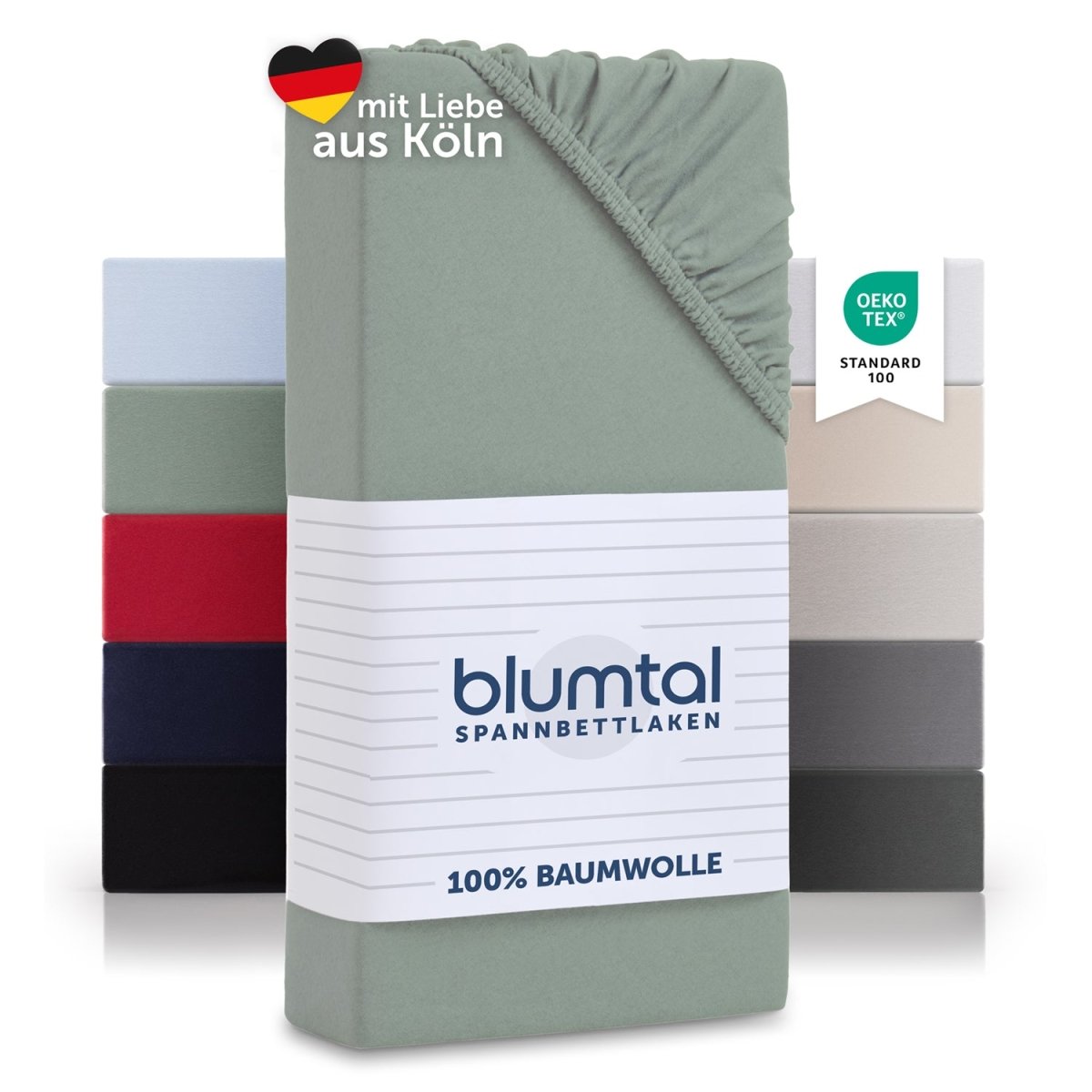 SPANNBETTLAKEN Molly - Basic aus Baumwolle, Oeko - TEX Zertifiziert - 