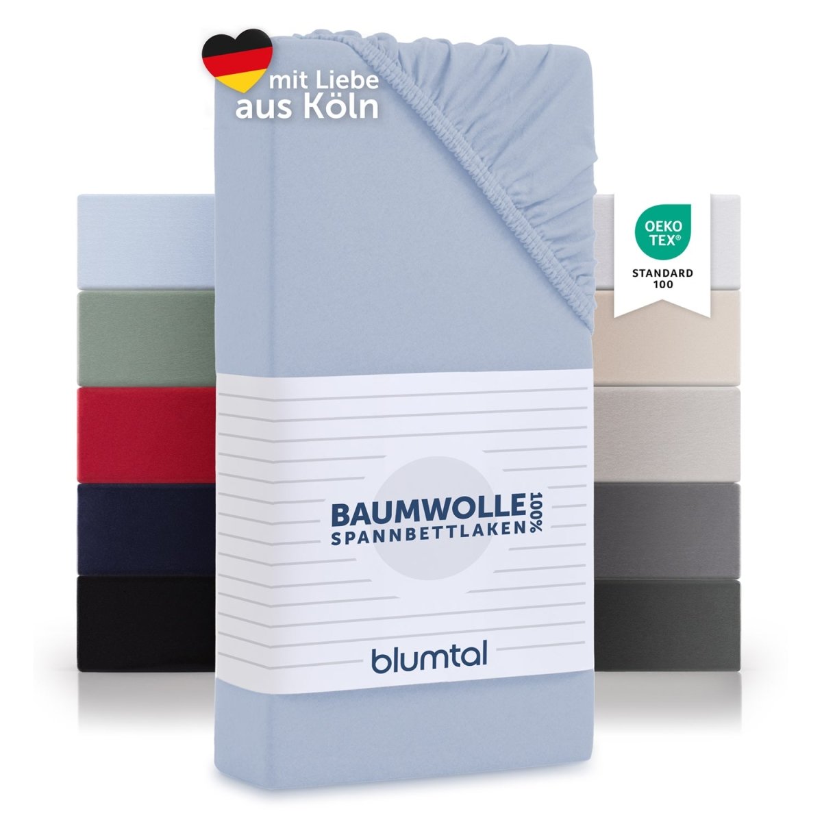 SPANNBETTLAKEN Molly - Basic aus Baumwolle, Oeko - TEX Zertifiziert - 