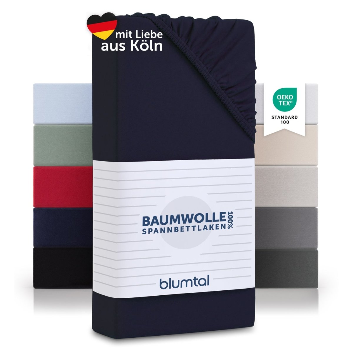 SPANNBETTLAKEN Molly - Basic aus Baumwolle, Oeko - TEX Zertifiziert - 