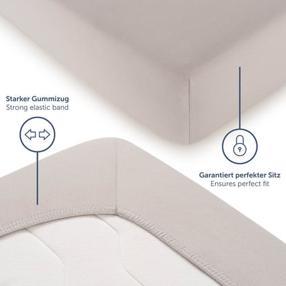 SPANNBETTLAKEN Molly - Basic aus Baumwolle, Oeko - TEX Zertifiziert - 
