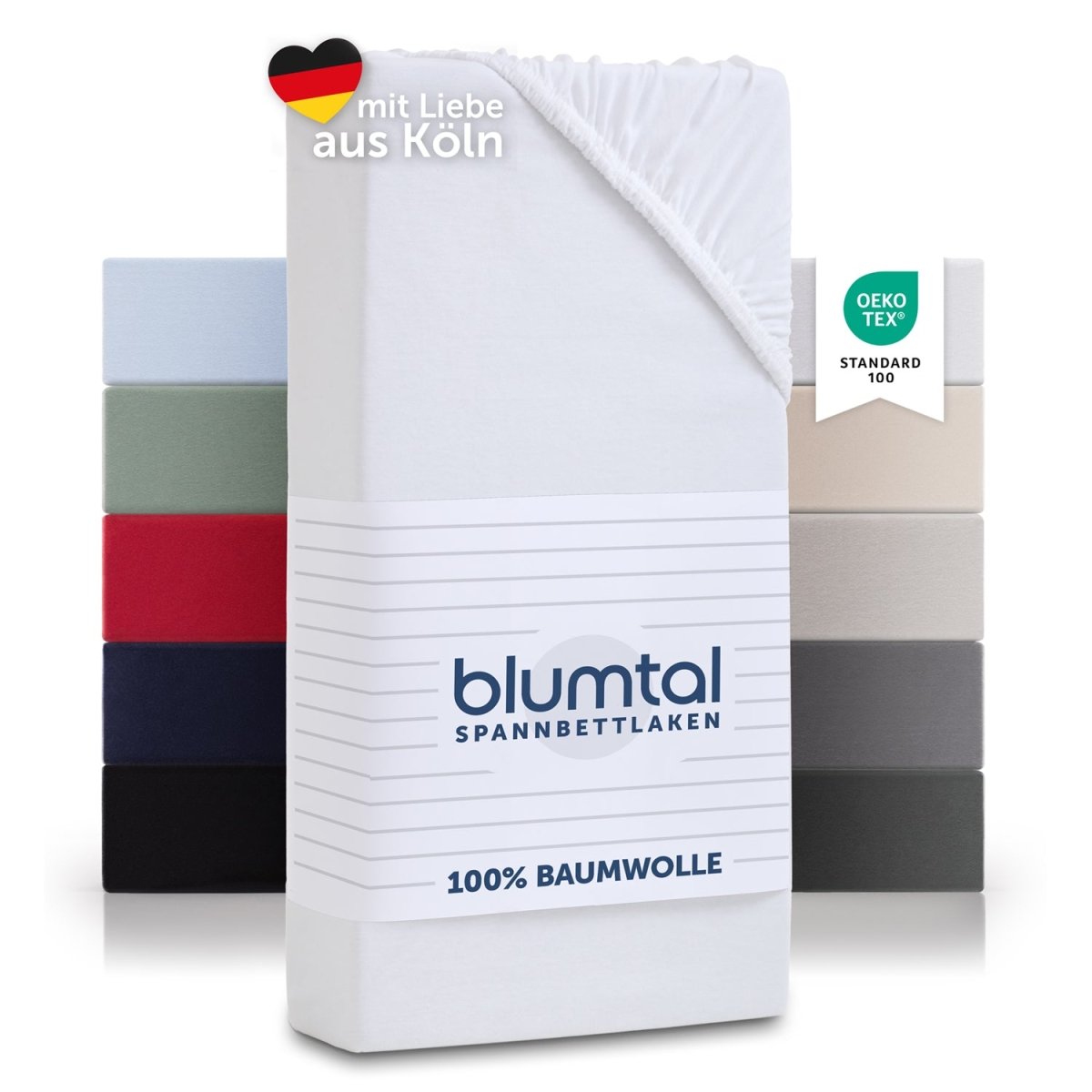 SPANNBETTLAKEN Molly - Basic aus Baumwolle, Oeko - TEX Zertifiziert - 