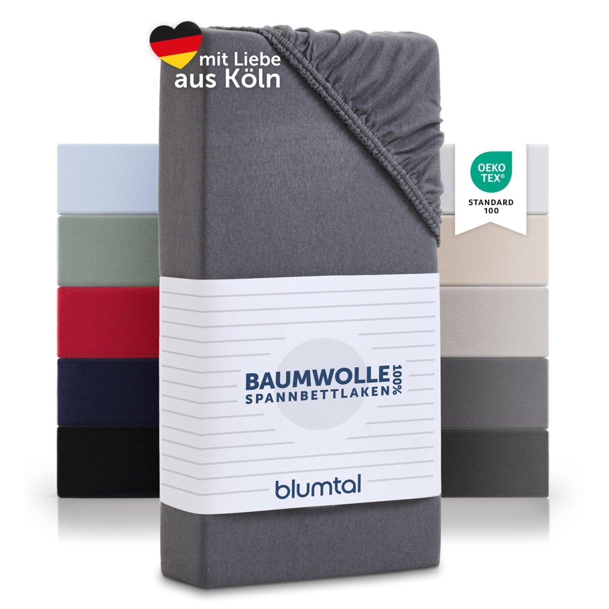 SPANNBETTLAKEN Molly - Basic aus Baumwolle, Oeko - TEX Zertifiziert - 