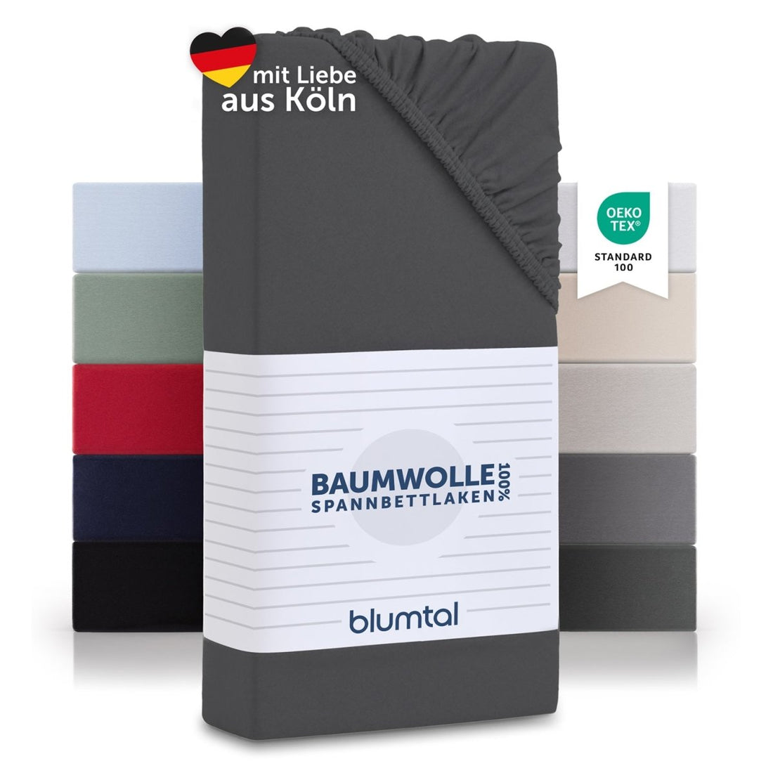 SPANNBETTLAKEN Molly - Basic aus Baumwolle, Oeko - TEX Zertifiziert -